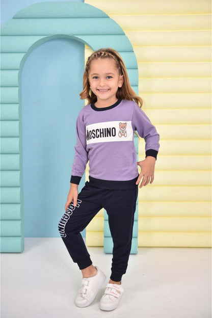 Pınarca Kız Çocuk Moschıno Pijama Takımı Pamuklu