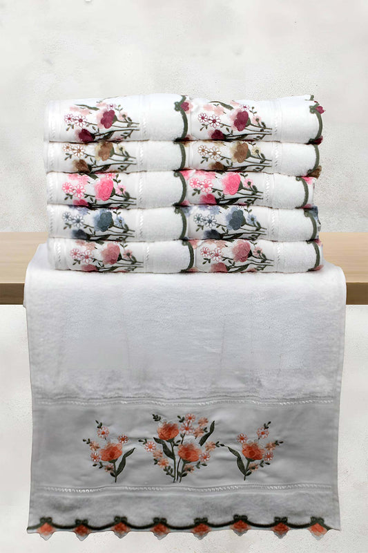 Pınarca Sırma Nakışlı El Yüz Havlusu 50x90