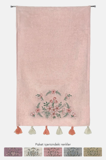 Pınarca Sırma Nakışlı Püsküllü Mutfak Havlusu 30x50
