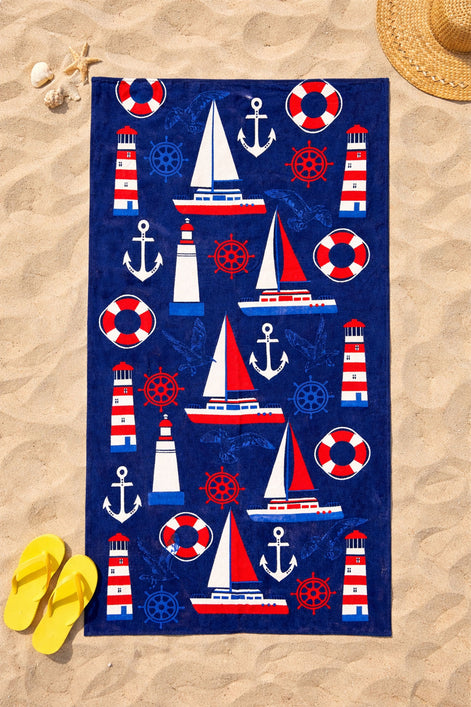 Pınarca Unisex Plaj Havlusu Baskılı 75x150cm