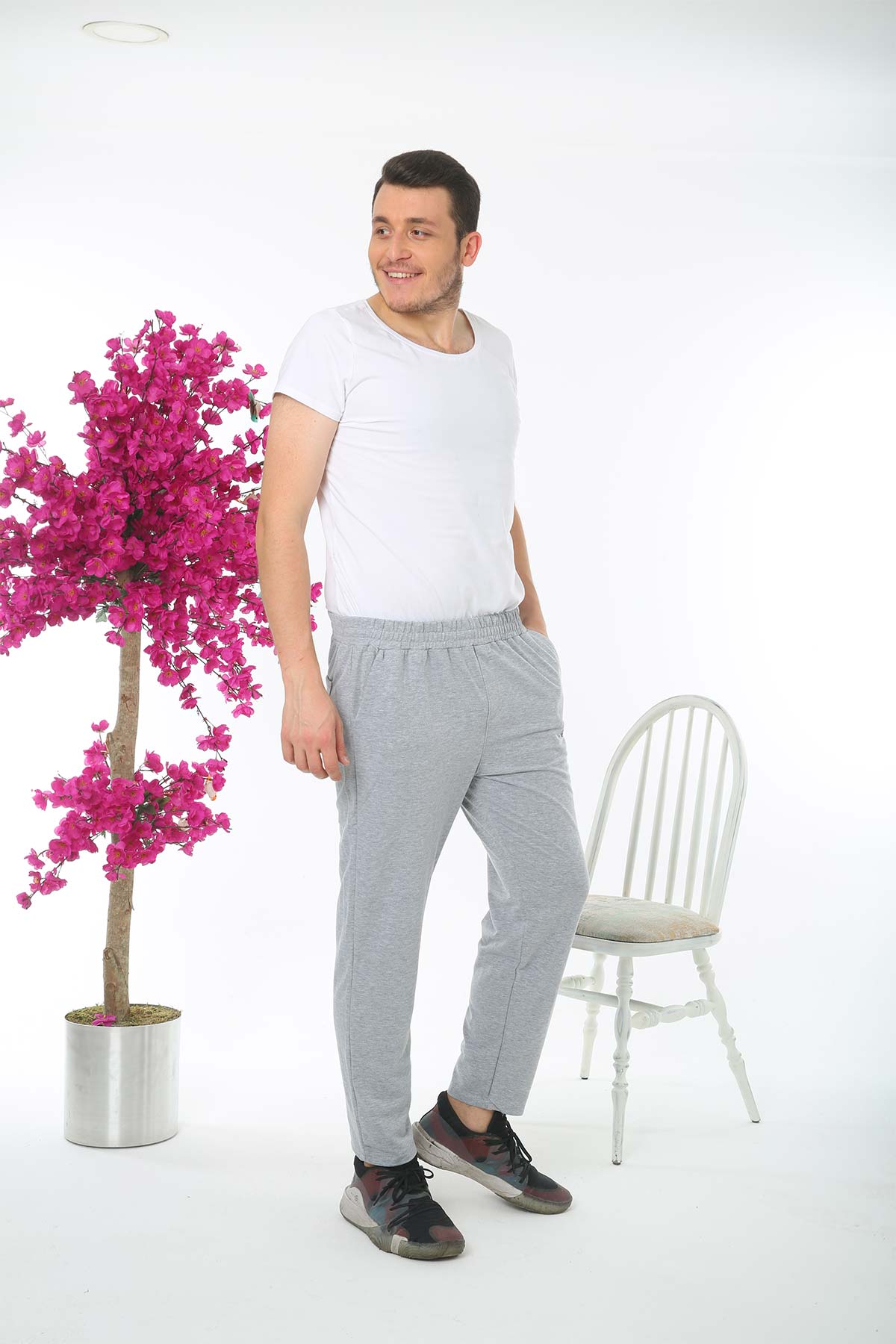 Pogi Erkek Tek Alt Eşofman Büyük Beden