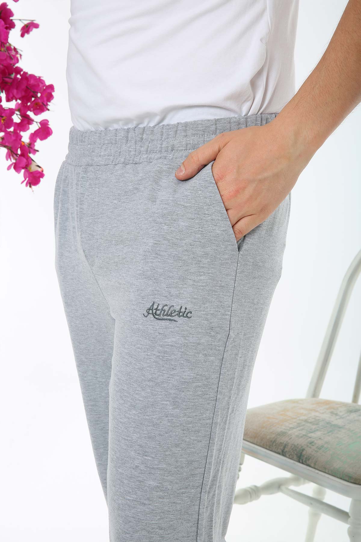 Pogi Erkek Tek Alt Eşofman Büyük Beden