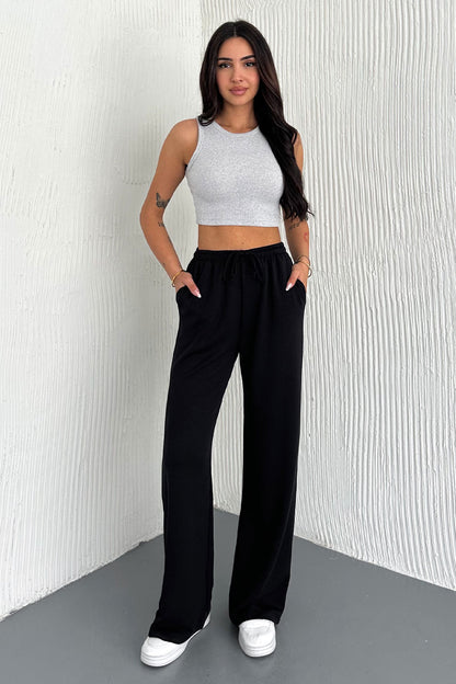 Pogi Kadın Eşofman Altı Uzun Bol Paça Modal