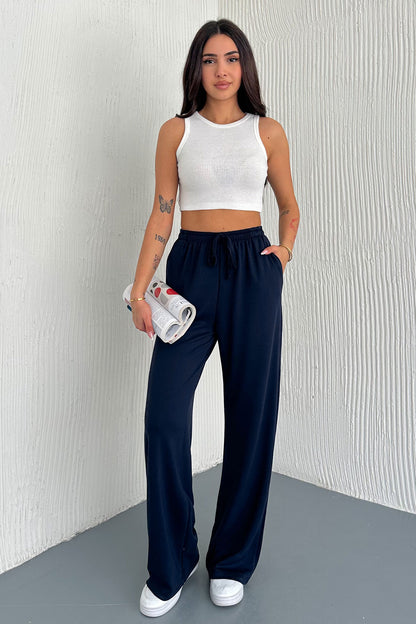Pogi Kadın Eşofman Altı Uzun Bol Paça Modal