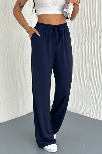 Pogi Kadın Eşofman Altı Uzun Bol Paça Modal