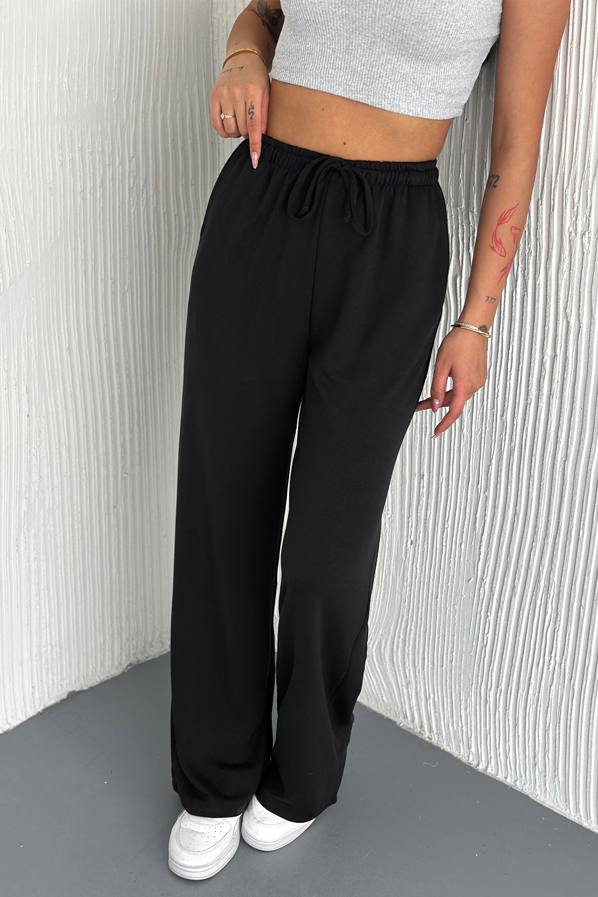 Pogi Kadın Eşofman Altı Uzun Bol Paça Modal