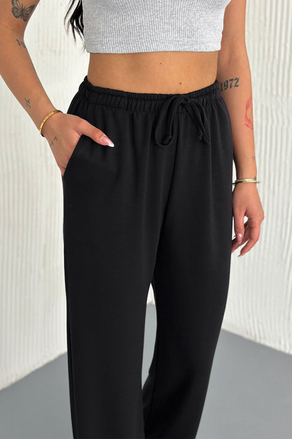 Pogi Kadın Eşofman Altı Uzun Bol Paça Modal