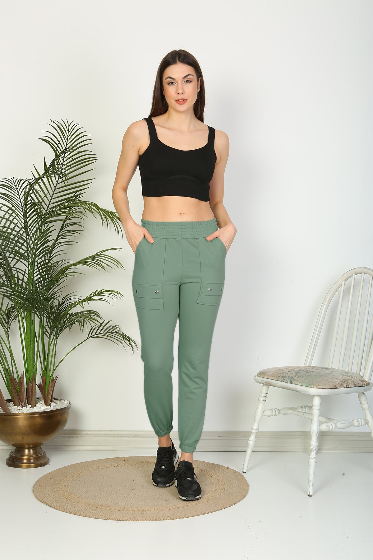 Pogi Kadın Tek Alt Pijama Uzun