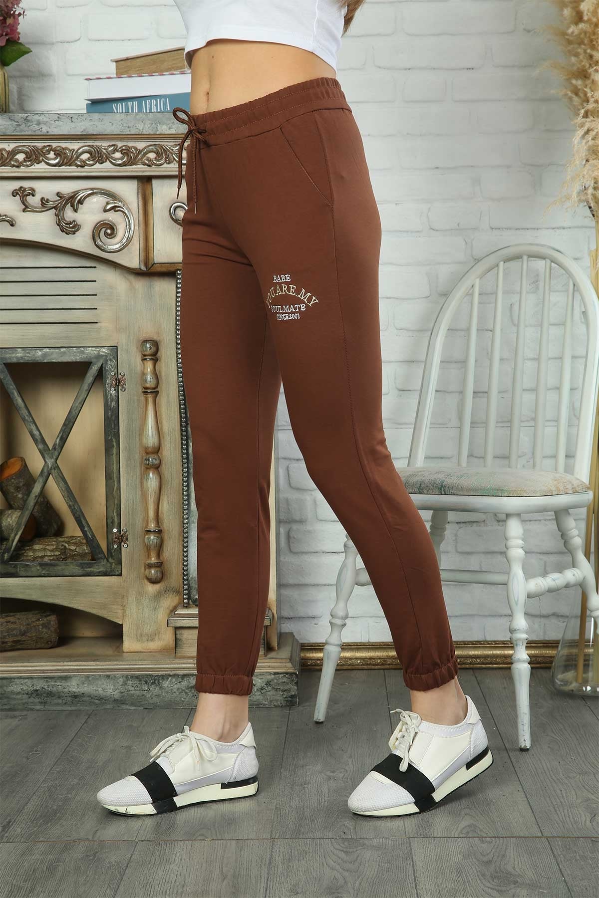 Pogi Kadın Tek Alt Pijama Uzun Klasik