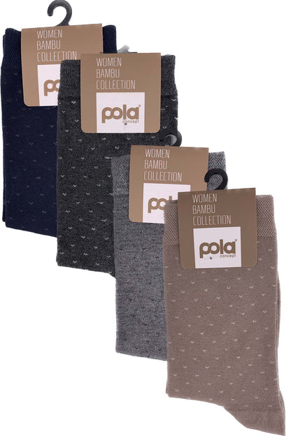 Pola Kadın Bambu Soket Çorap