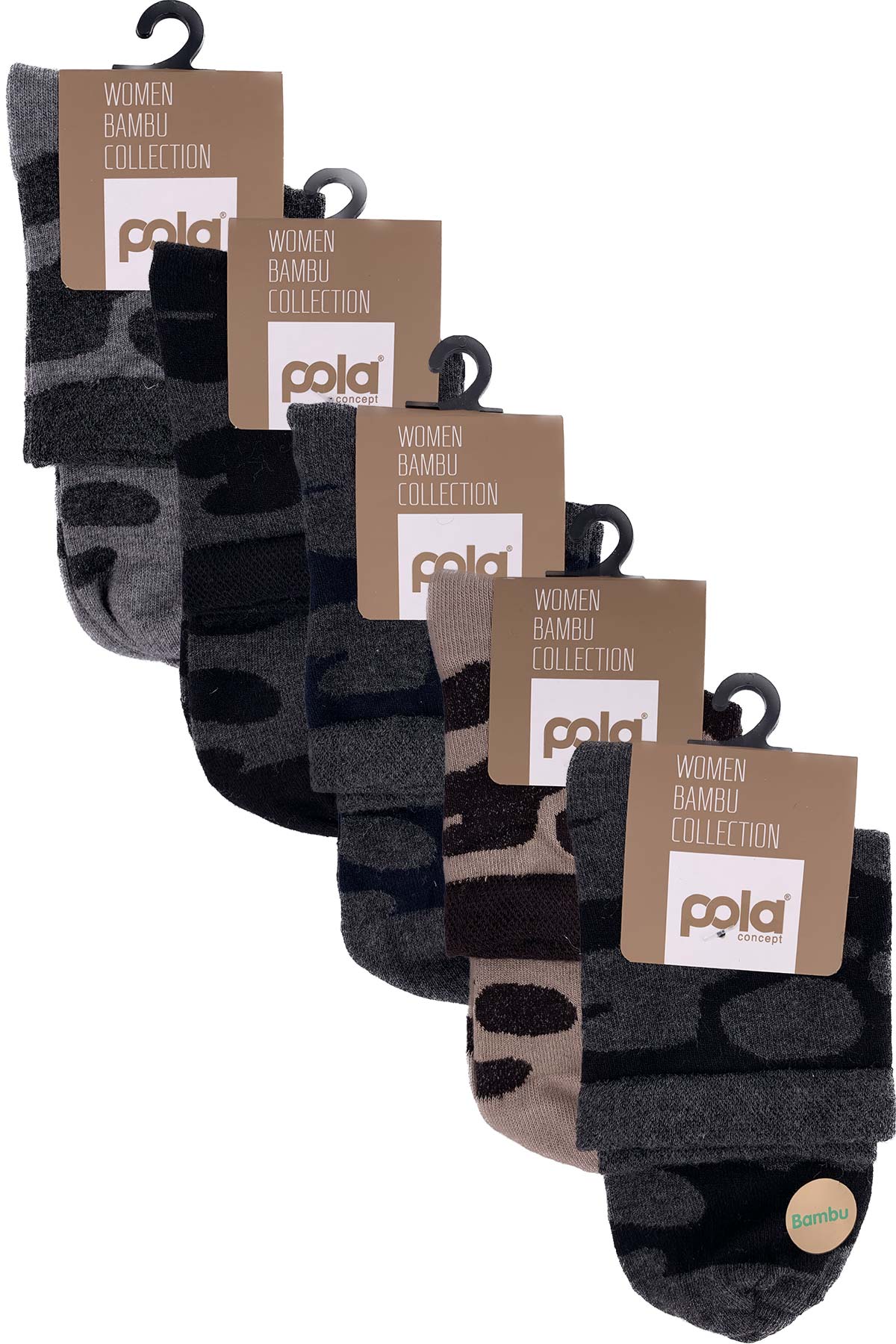 Pola Kadın Bambu Yarım Konç Çorap