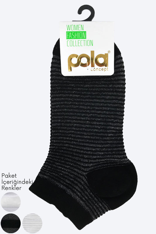 Pola Kadın Yarıtül Patik Çorap Bambu