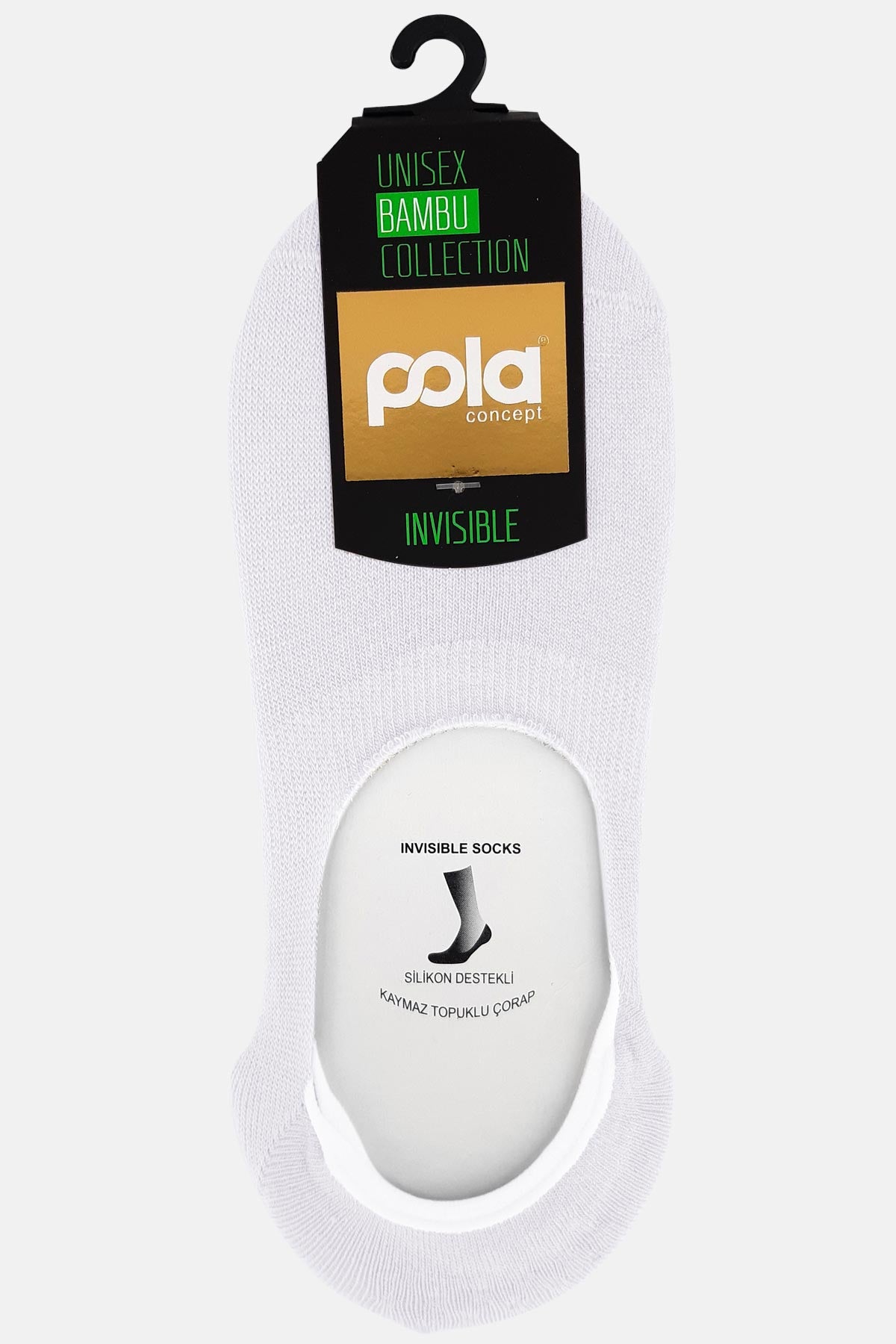 Pola Unisex Bambu Suba Çorap Silikon Destekli