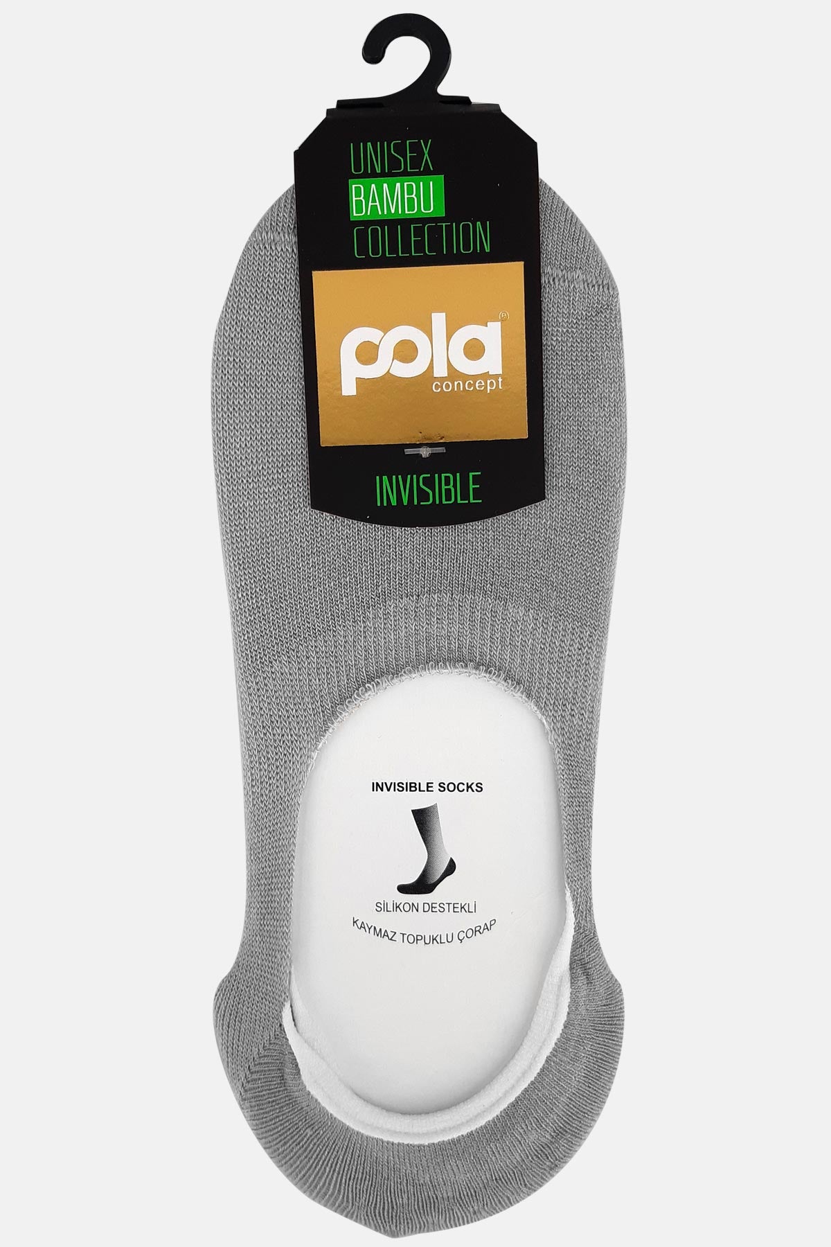 Pola Unisex Bambu Suba Çorap Silikon Destekli