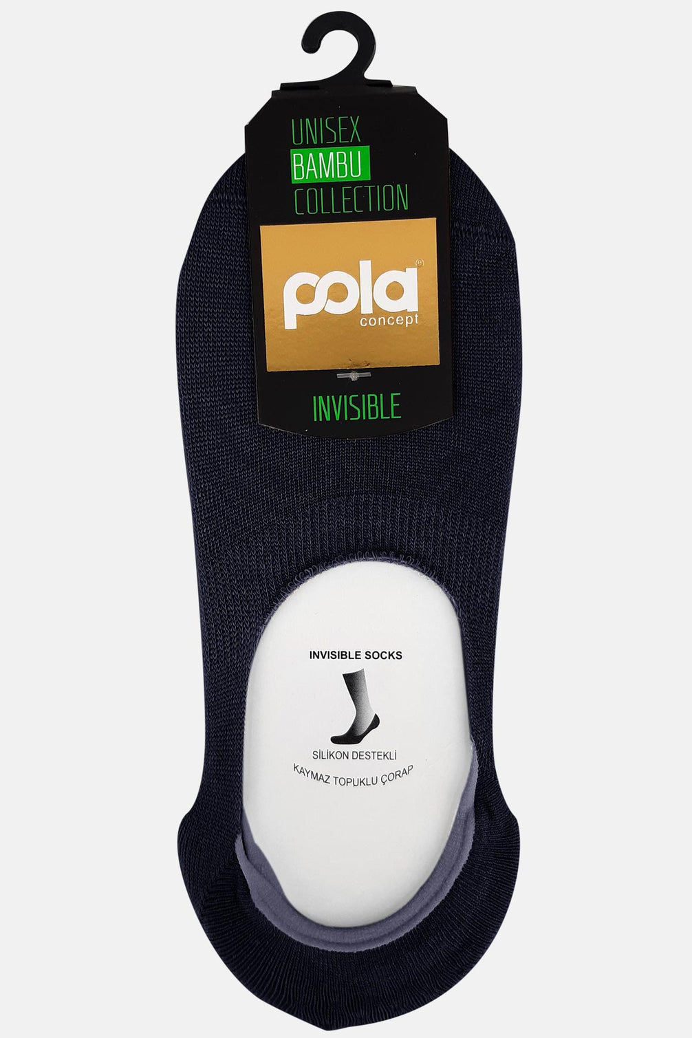 Pola Unisex Bambu Suba Çorap Silikon Destekli