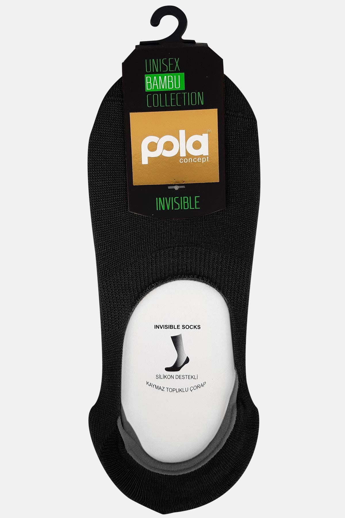 Pola Unisex Bambu Suba Çorap Silikon Destekli