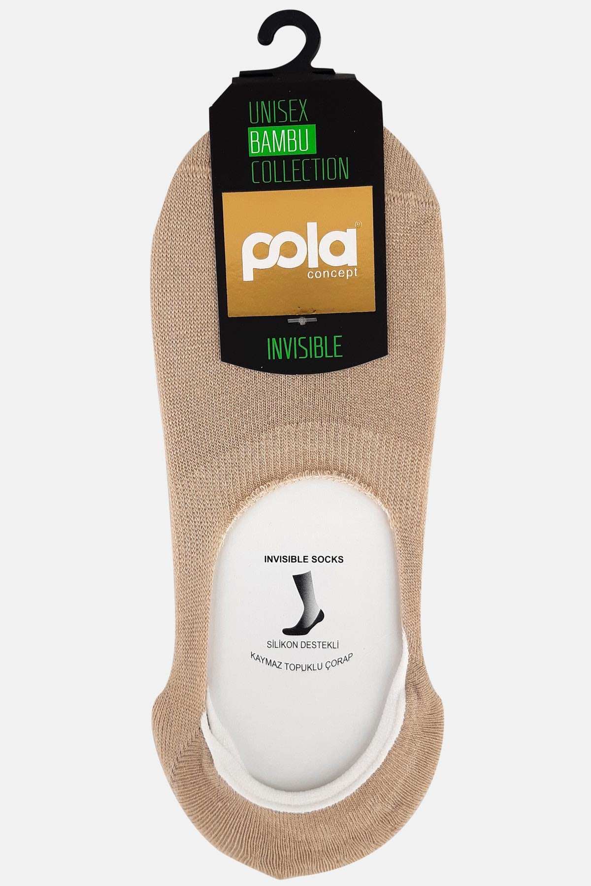 Pola Unisex Bambu Suba Çorap Silikon Destekli