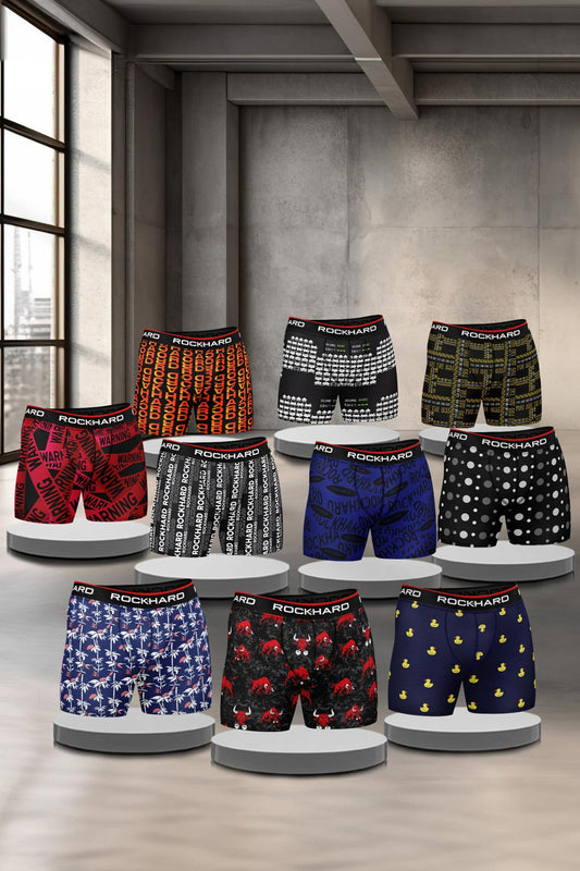 Rockhard Erkek Boxer Karışık Desenli Pamuk