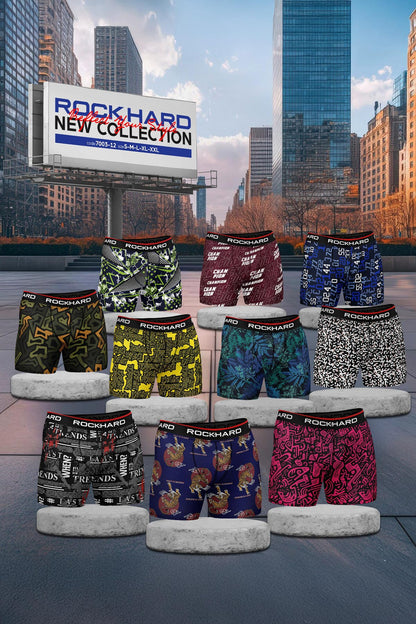 Rockhard Erkek Boxer Karışık Desenli Pamuk