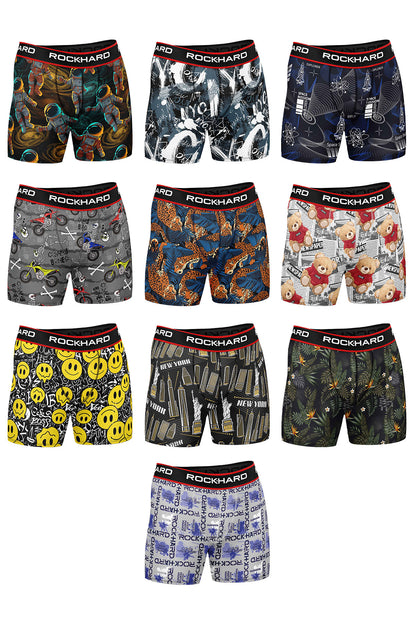 Rockhard Erkek Boxer Karışık Desenli Pamuk