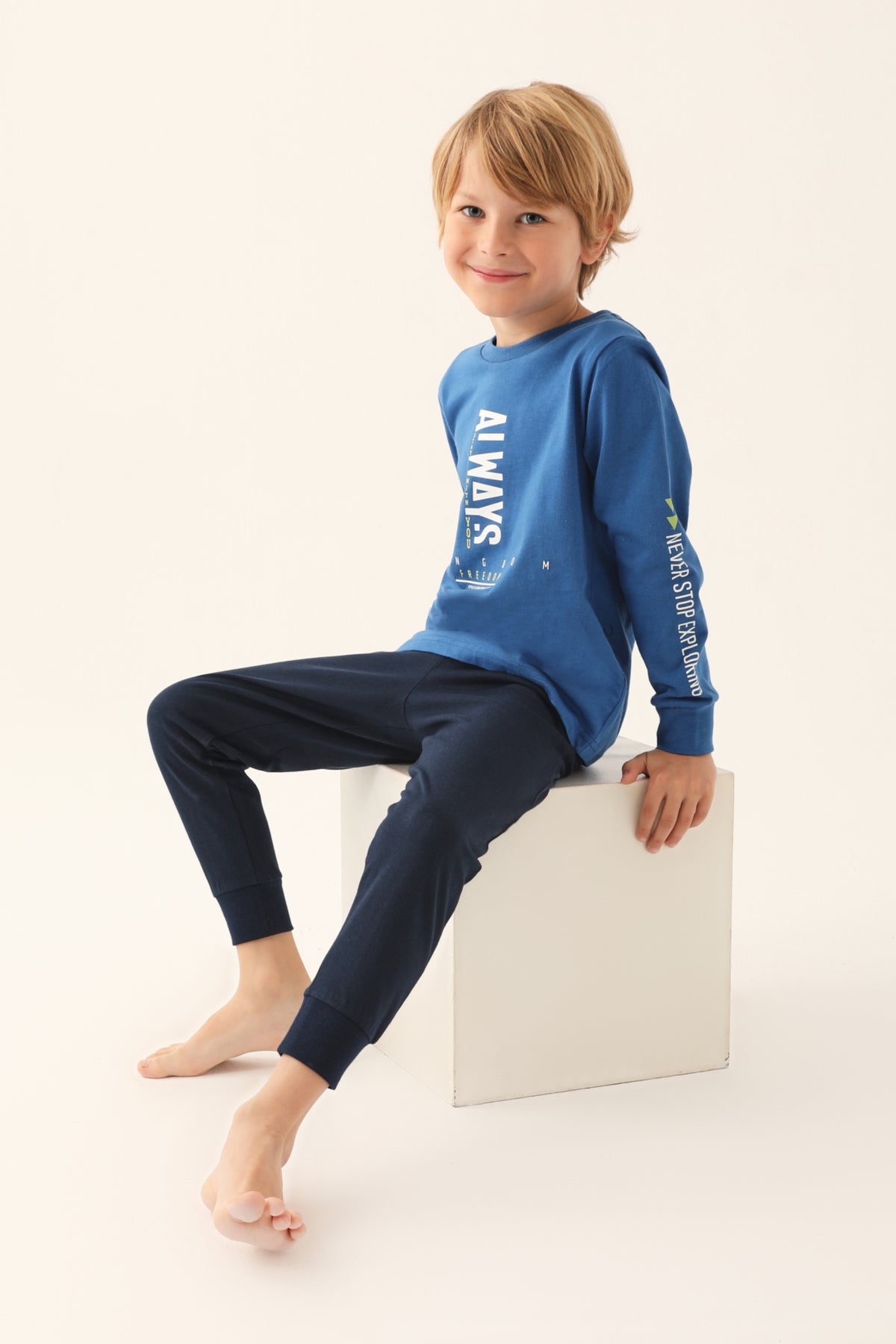 Roly Poly Erkek Çocuk Uzun Kollu Pijama Takımı Melanj Süprem