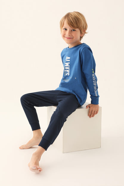 Roly Poly Erkek Çocuk Uzun Kollu Pijama Takımı Melanj Süprem