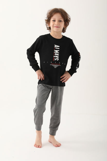 Roly Poly Erkek Çocuk Uzun Kollu Pijama Takımı Melanj Süprem