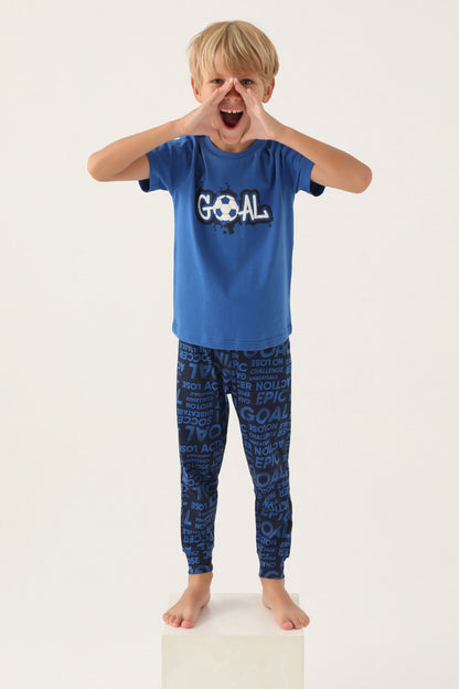 Roly Poly Erkek Garson Pijama Takım Kısa Kollu Bisiklet Yaka Süprem
