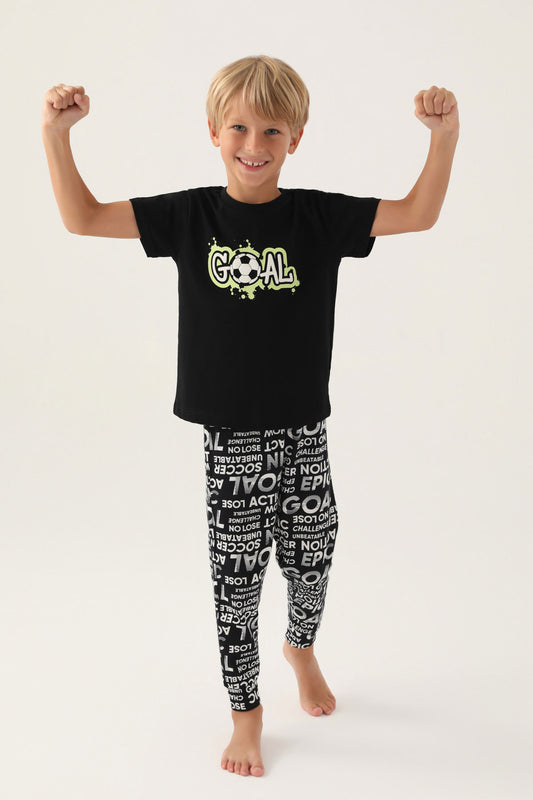 Roly Poly Erkek Garson Pijama Takım Kısa Kollu Bisiklet Yaka Süprem