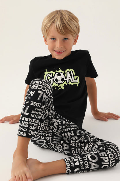 Roly Poly Erkek Garson Pijama Takım Kısa Kollu Bisiklet Yaka Süprem
