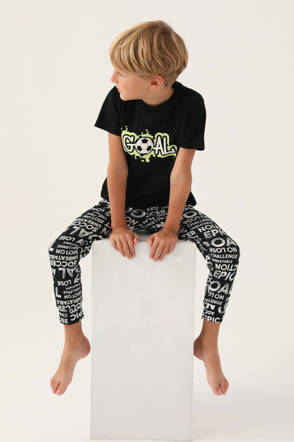 Roly Poly Erkek Garson Pijama Takım Kısa Kollu Bisiklet Yaka Süprem