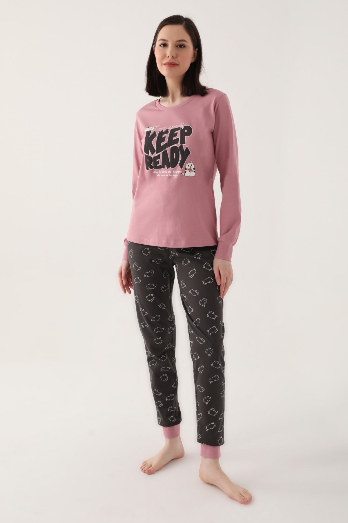 Roly Poly Kadın Uzun Kollu Pijama Takımı