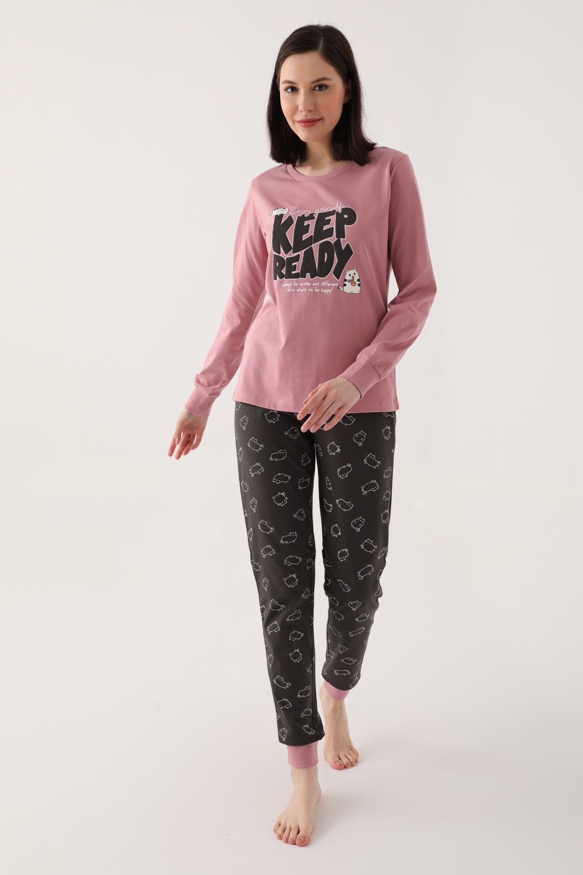 Roly Poly Kadın Uzun Kollu Pijama Takımı