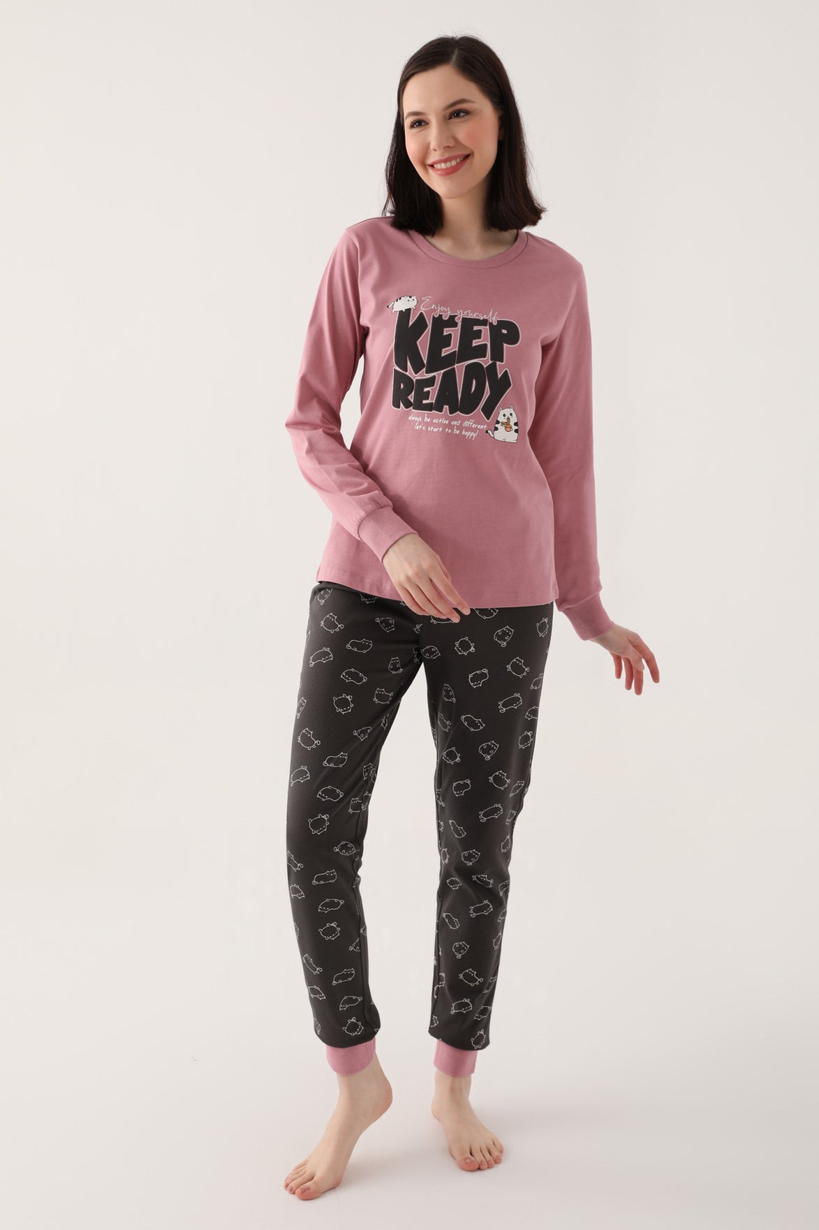 Roly Poly Kadın Uzun Kollu Pijama Takımı