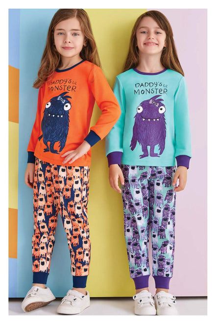 Roly Poly Kız Çocuk 2'li Pijama Takımı Uzun Kol