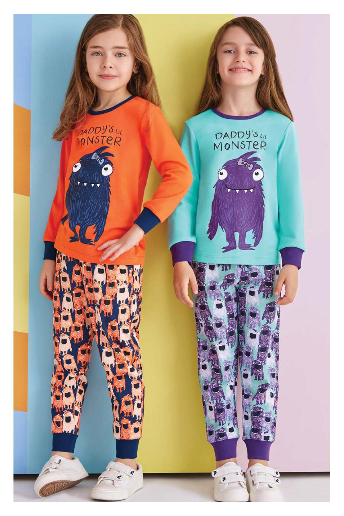 Roly Poly Kız Çocuk 2'li Pijama Takımı Uzun Kol
