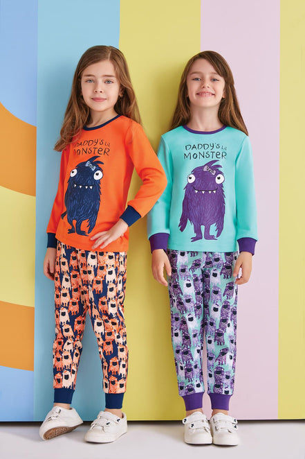 Roly Poly Kız Çocuk 2'li Pijama Takımı Uzun Kol