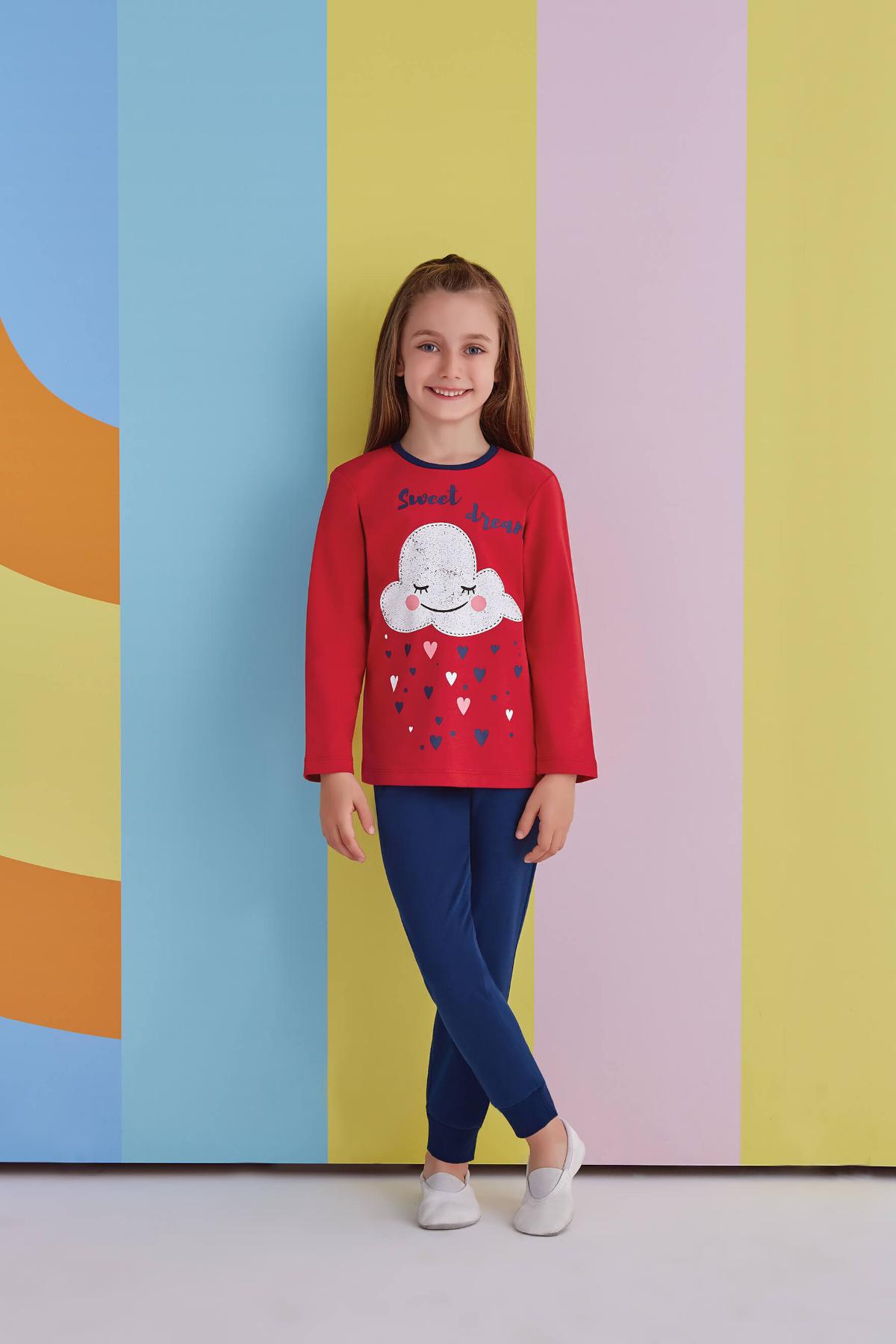 Roly Poly Kız Çocuk 2'li Pijama Takımı Uzun Kol