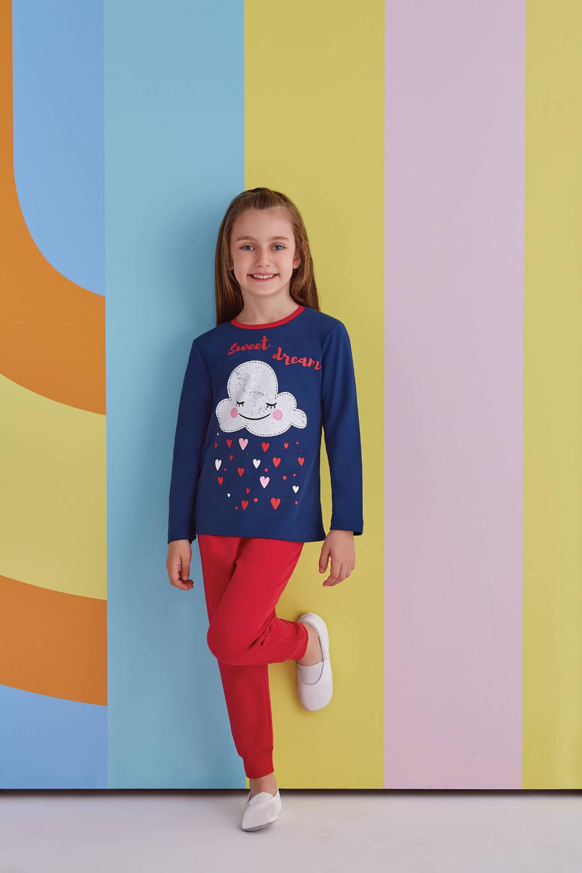 Roly Poly Kız Çocuk 2'li Pijama Takımı Uzun Kol