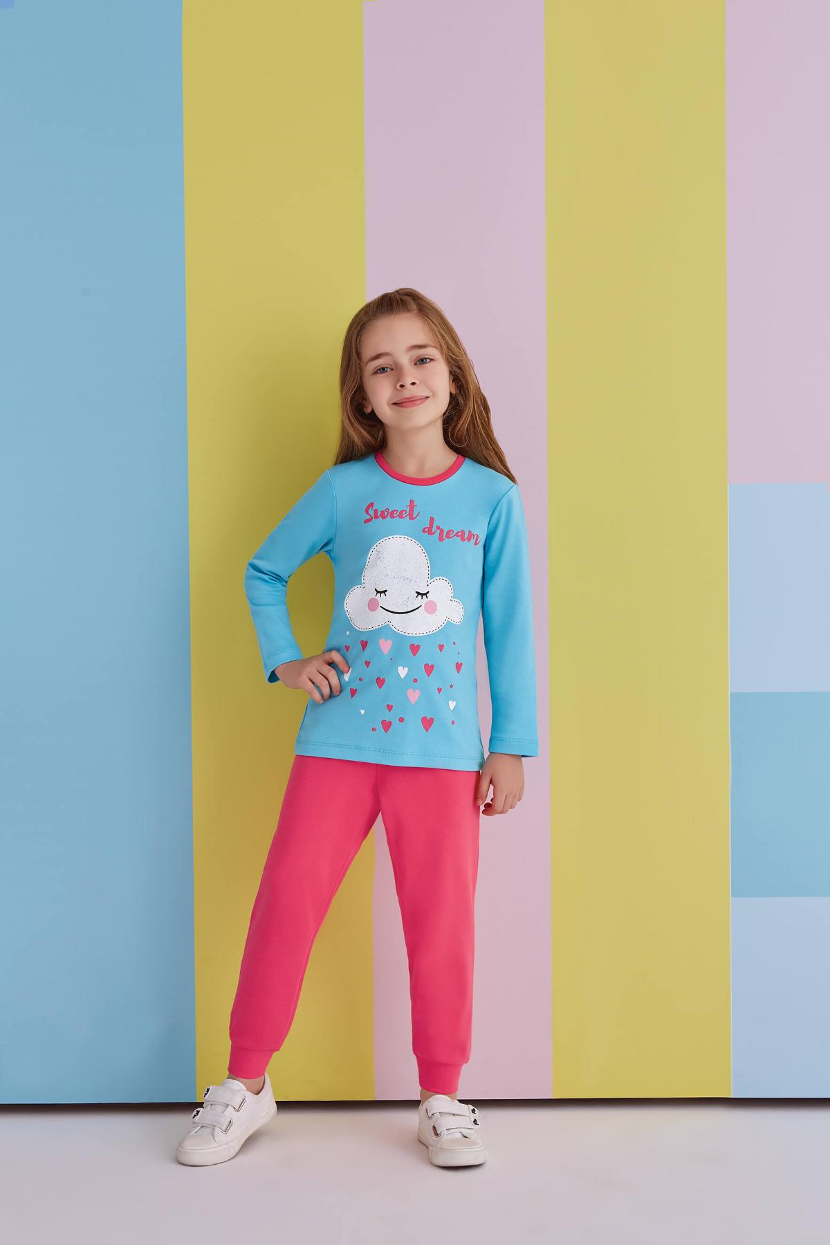 Roly Poly Kız Çocuk 2'li Pijama Takımı Uzun Kol