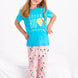 Roly Poly Kız Çocuk Pijama Takımı Kısa Kol Dream Big Desenli - V1 Süprem Kumaş