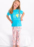 Roly Poly Kız Çocuk Pijama Takımı Kısa Kol Dream Big Desenli - V1 Süprem Kumaş