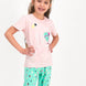Roly Poly Kız Çocuk Pijama Takımı Kısa Kol Dream Big Desenli - V1 Süprem Kumaş