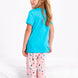 Roly Poly Kız Çocuk Pijama Takımı Kısa Kol Dream Big Desenli - V1 Süprem Kumaş