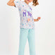Roly Poly Kız Çocuk Pijama Takımı Kısa Kol Mermaid Desen