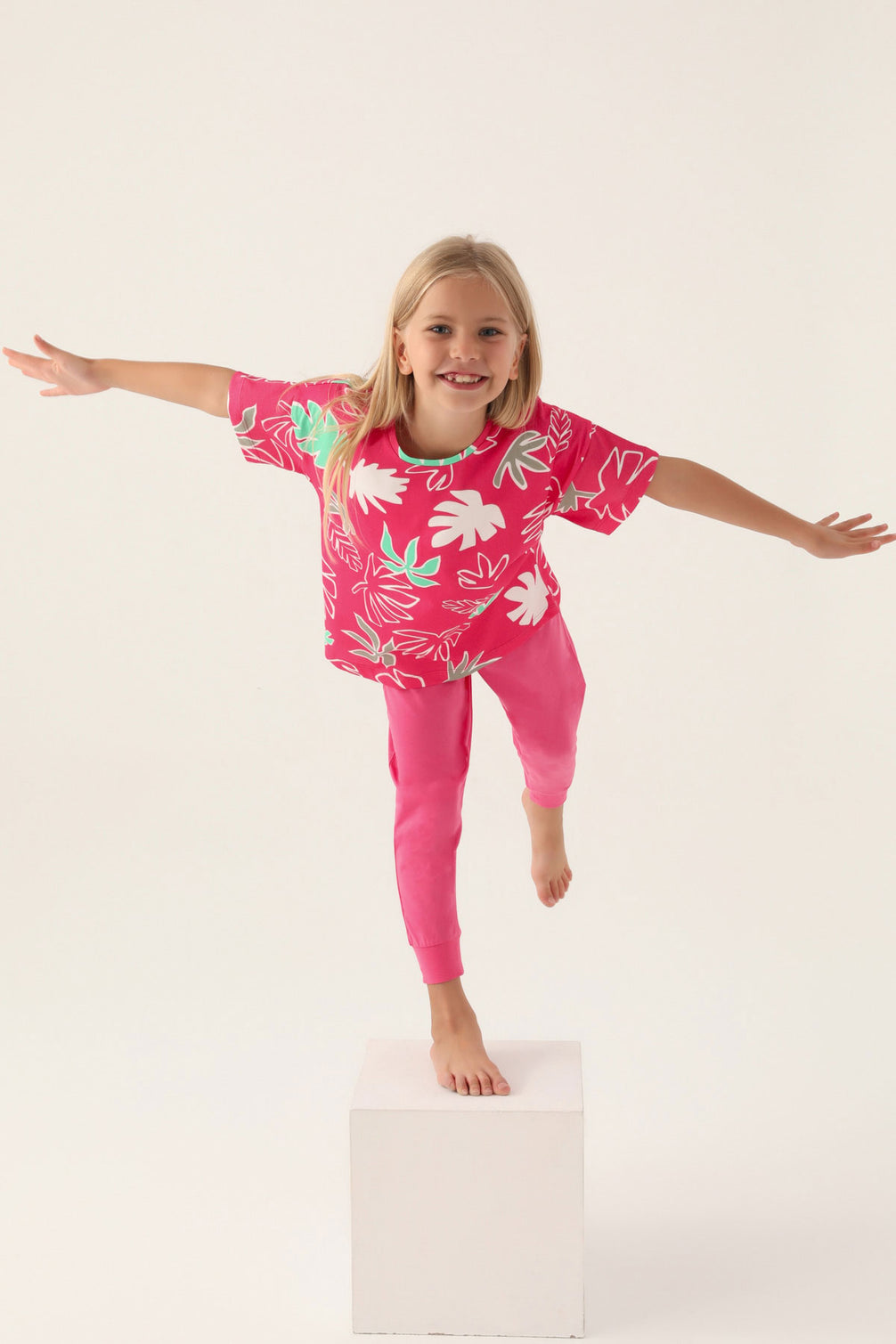 Roly Poly Kız Çocuk Pijama Takımı Kısa Kollu Bisiklet Yaka Süprem