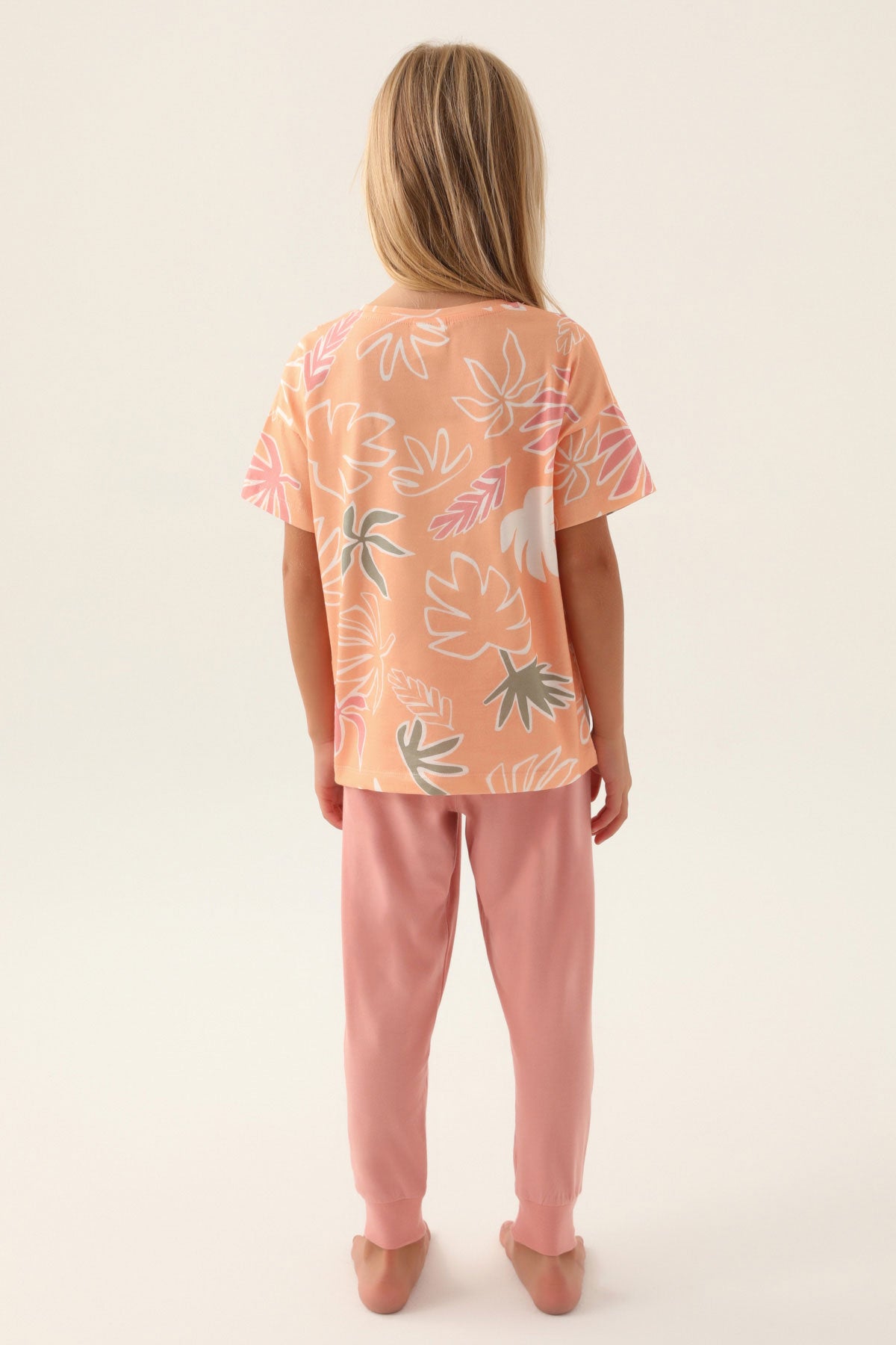 Roly Poly Kız Çocuk Pijama Takımı Kısa Kollu Bisiklet Yaka Süprem