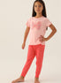 Roly Poly Kız Çocuk Pijama Takımı Kısa Kollu Bisiklet Yaka Süprem