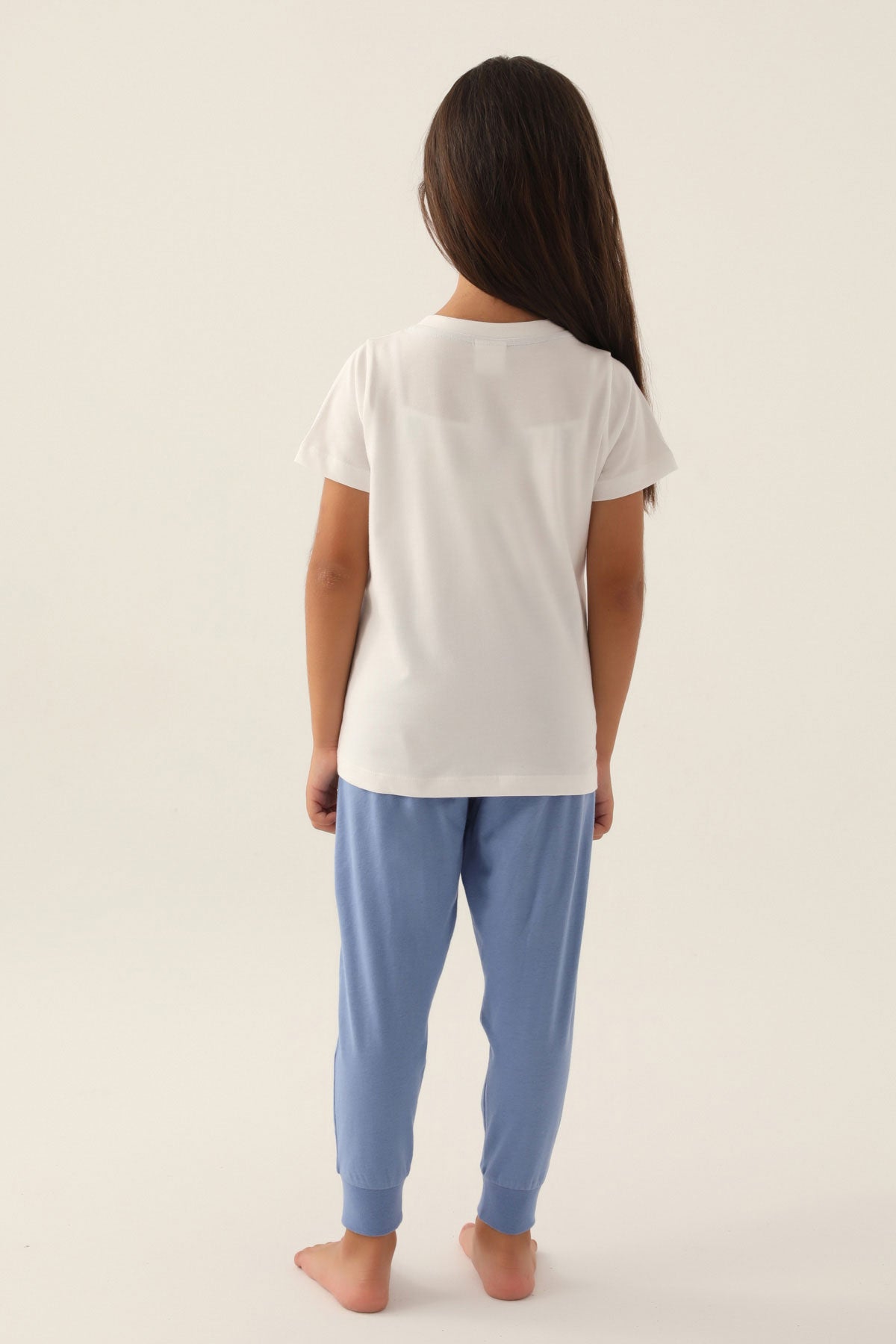 Roly Poly Kız Çocuk Pijama Takımı Kısa Kollu Bisiklet Yaka Süprem