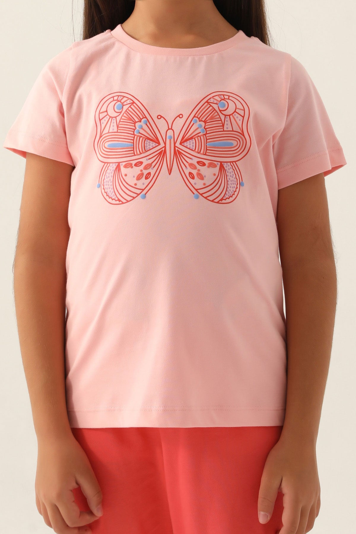 Roly Poly Kız Çocuk Pijama Takımı Kısa Kollu Bisiklet Yaka Süprem